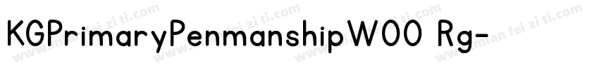 KGPrimaryPenmanshipW00 Rg字体转换